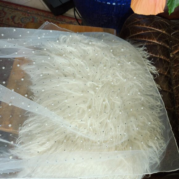 Davi & Dani Boho Sheer Pearl & rhinestone Longline Kimono Duster Cover Up 2X - Picture 7 of 15